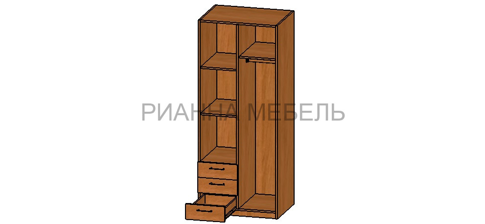 Шкаф 2 створчатый Верди 030 с зеркалом